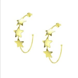 Sheila Fajl star hoops in gold and silver